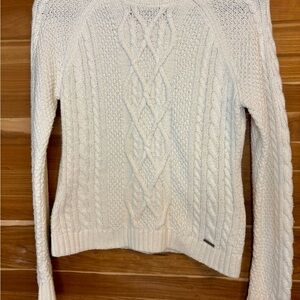 Abercrombie & Fitch Cream Cable Knit Sweater